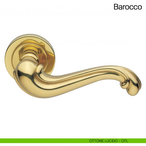 Maniglia per porta Barocco Manital ottone lucido