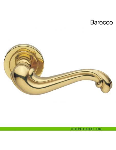 Maniglia per porta Barocco Manital ottone lucido