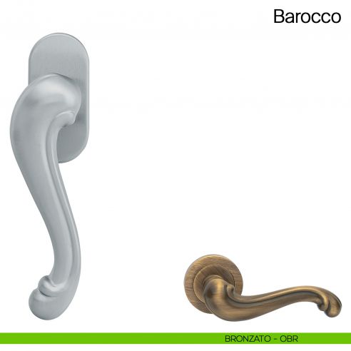Maniglia martellina DK per finestra Barocco Manital bronzato