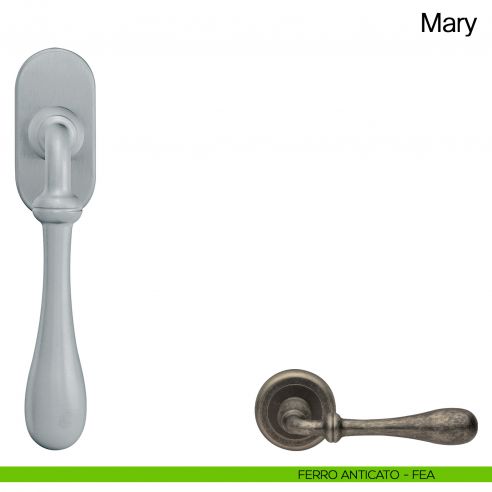 Maniglia martellina DK per finestra Mary Manital ferro anticato