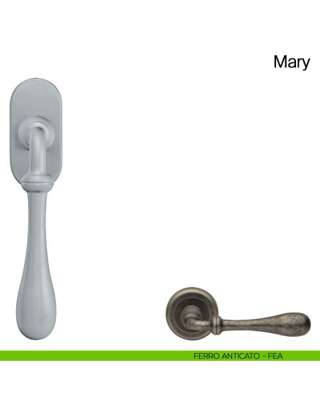 Maniglia martellina DK per finestra Mary Manital ferro anticato