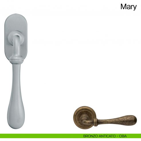 Maniglia martellina DK per finestra Mary Manital bronzo anticato