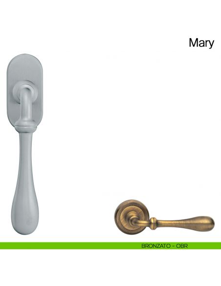 Maniglia martellina DK per finestra Mary Manital bronzato