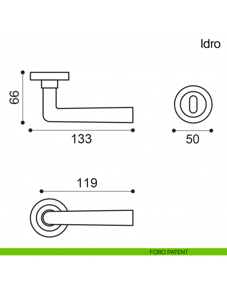 Maniglia per porta Idro Manital foro patent