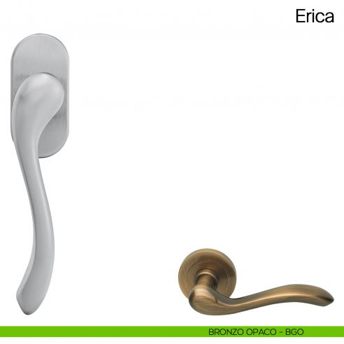 Maniglia martellina DK per finestra Erica Manital bronzo opaco