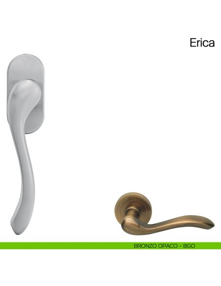 Maniglia martellina DK per finestra Erica Manital bronzo opaco