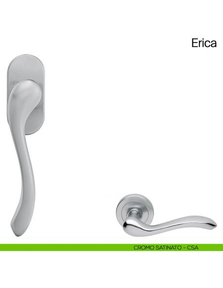 Maniglia martellina DK per finestra Erica Manital cromato satinato