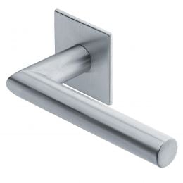 Maniglia per porta Polare Manital in acciaio con rosetta quadrata