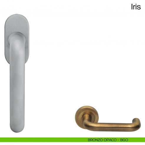 Maniglia martellina DK per finestra Iris Manital bronzo opaco