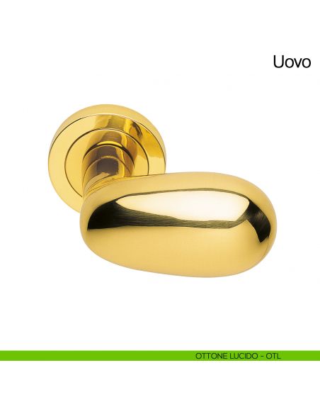 Maniglia per porta Uovo Manital ottone lucido