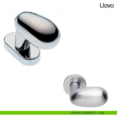Maniglia martellina DK per finestra Uovo Manital cromato satinato