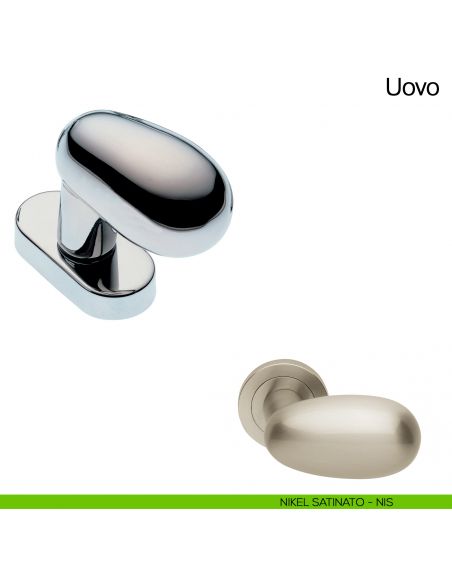 Maniglia martellina DK per finestra Uovo Manital nikel satinato