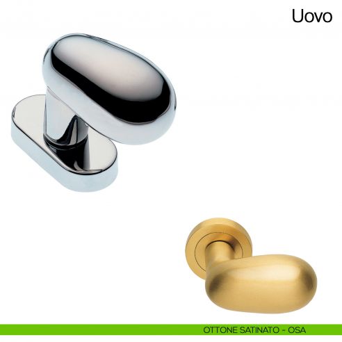 Maniglia martellina DK per finestra Uovo Manital ottone satinato