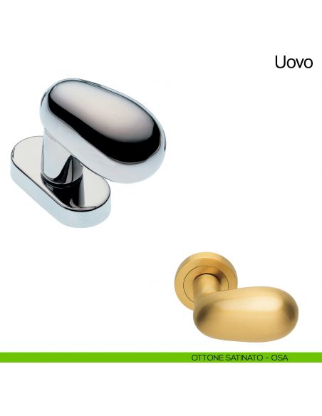 Maniglia martellina DK per finestra Uovo Manital ottone satinato