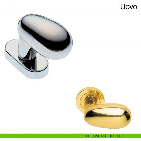 Maniglia martellina DK per finestra Uovo Manital ottone lucido