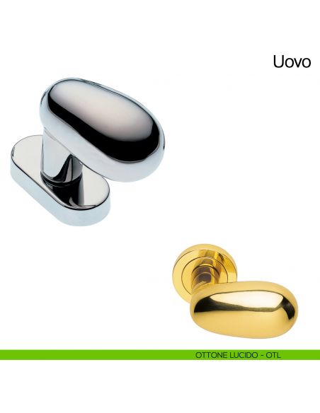 Maniglia martellina DK per finestra Uovo Manital ottone lucido