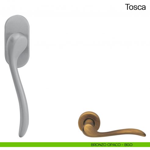 Maniglia martellina DK per finestra Tosca Manital bronzo opaco