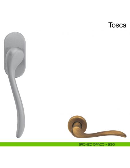 Maniglia martellina DK per finestra Tosca Manital bronzo opaco