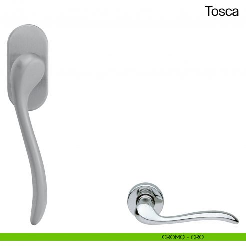 Maniglia martellina DK per finestra Tosca Manital cromato