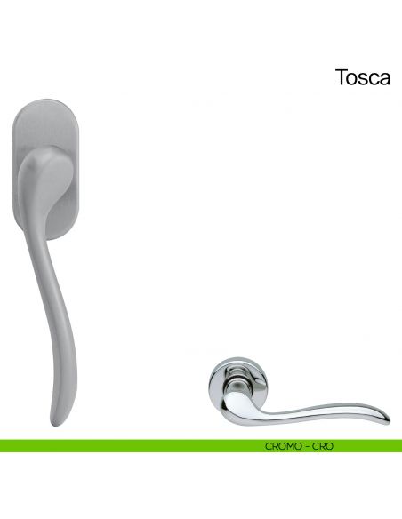Maniglia martellina DK per finestra Tosca Manital cromato
