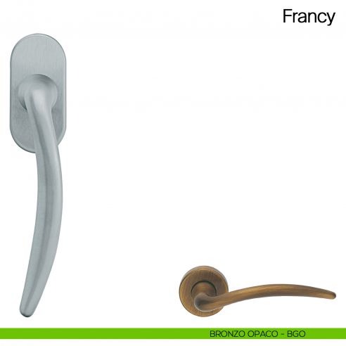 Maniglia martellina DK per finestra Francy Manital bronzo opaco
