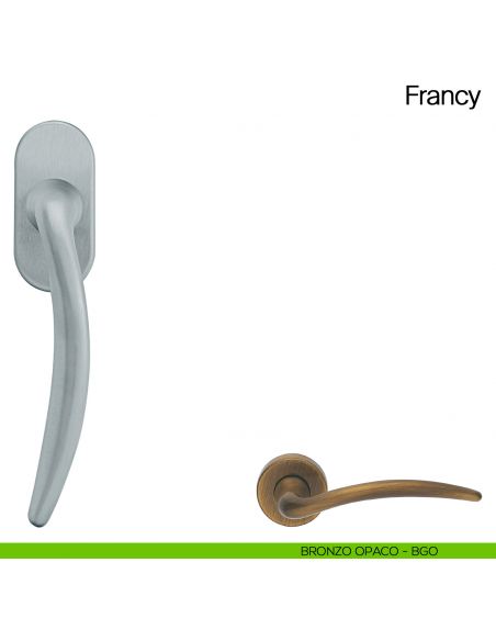 Maniglia martellina DK per finestra Francy Manital bronzo opaco