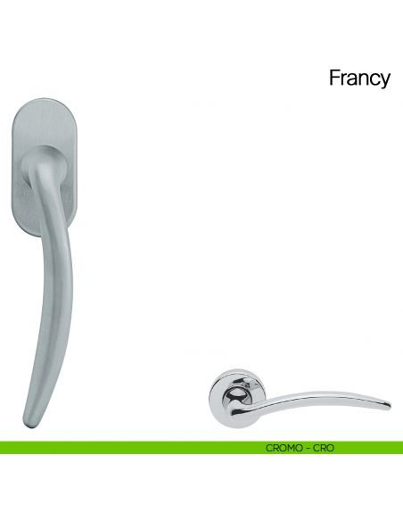 Maniglia martellina DK per finestra Francy Manital cromato