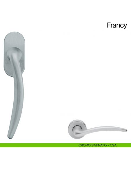 Maniglia martellina DK per finestra Francy Manital cromato satinato
