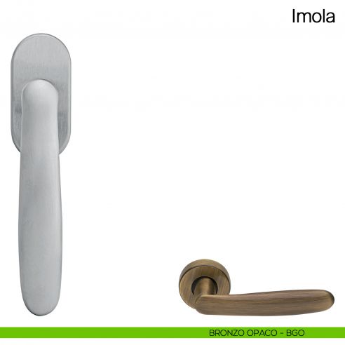 Maniglia martellina DK per finestra Imola Manital bronzo opaco