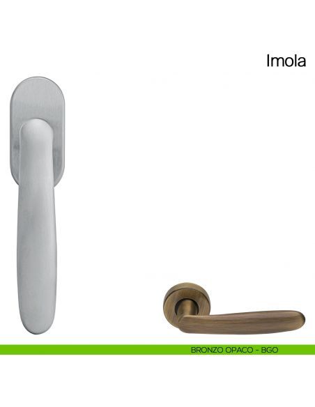 Maniglia martellina DK per finestra Imola Manital bronzo opaco