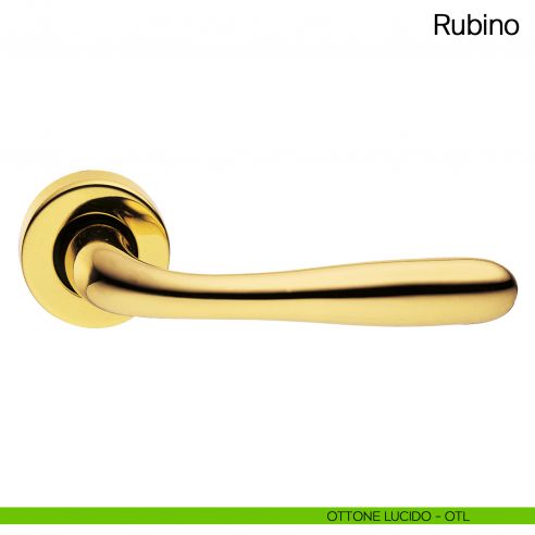 Maniglia per porta Rubino Manital ottone lucido
