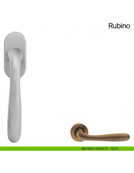 Maniglia martellina DK per finestra Rubino Manital bronzo opaco
