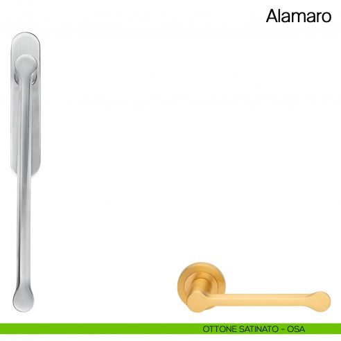 Maniglione per alzante scorrevole Alamaro Manital singolo ottone satinato