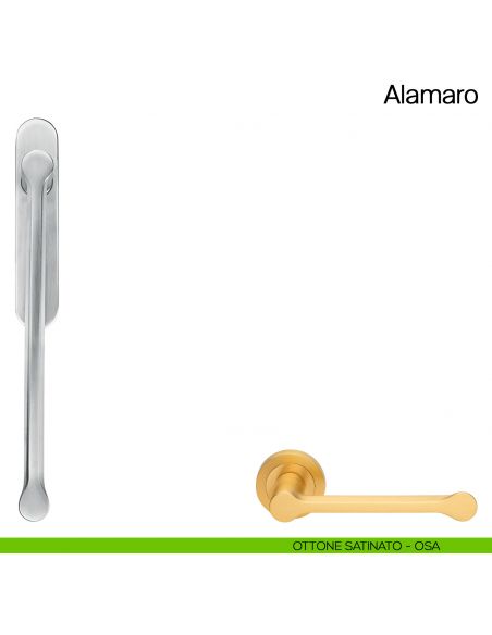 Maniglione per alzante scorrevole Alamaro Manital singolo ottone satinato