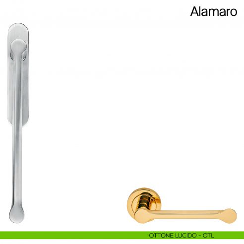 Maniglione per alzante scorrevole Alamaro Manital singolo ottone lucido