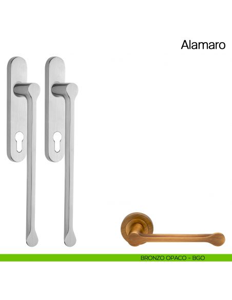 Maniglione per alzante scorrevole Alamaro Manital accoppiato bronzo opaco