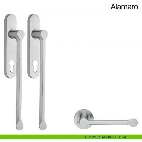 Maniglione per alzante scorrevole Alamaro Manital accoppiato cromato satinato