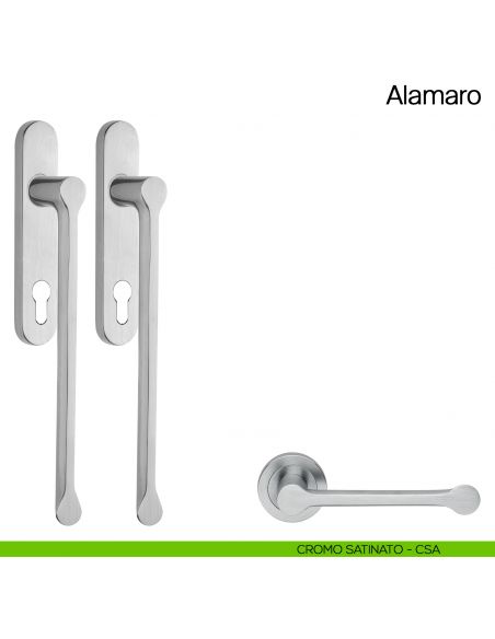 Maniglione per alzante scorrevole Alamaro Manital accoppiato cromato satinato