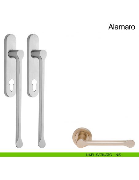 Maniglione per alzante scorrevole Alamaro Manital accoppiato nikel satinato