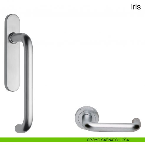 Maniglione per alzante scorrevole IR25 Manital singolo cromato satinato