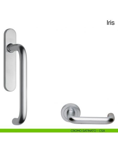 Maniglione per alzante scorrevole IR25 Manital singolo cromato satinato