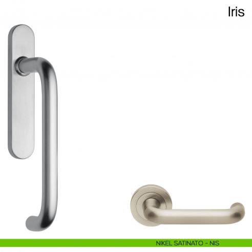 Maniglione per alzante scorrevole IR25 Manital singolo nikel satinato