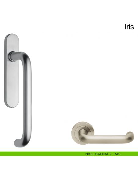 Maniglione per alzante scorrevole IR25 Manital singolo nikel satinato