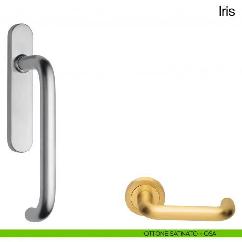 Maniglione per alzante scorrevole IR25 Manital singolo ottone satinato