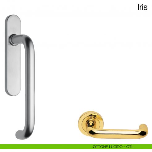 Maniglione per alzante scorrevole IR25 Manital singolo ottone lucido