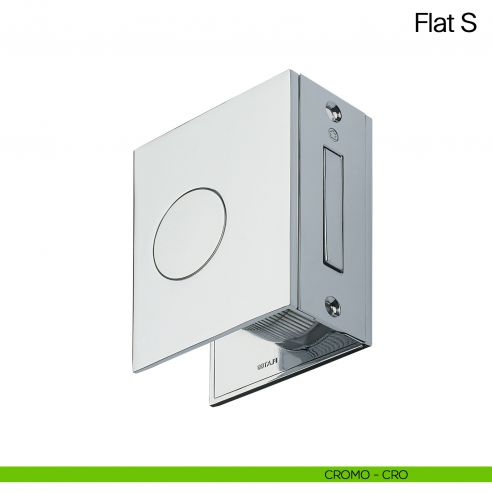 Maniglia per porta scorrevole Flat S Manital con trascinatore cromato