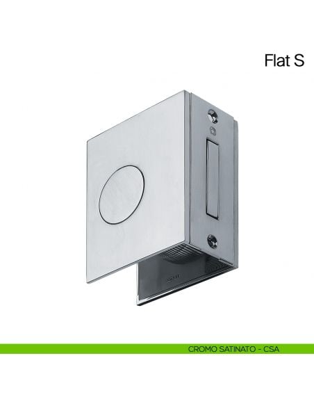 Maniglia per porta scorrevole Flat S Manital con trascinatore cromato satinato