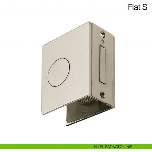 Maniglia per porta scorrevole Flat S Manital con trascinatore nikel satinato