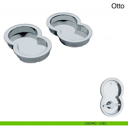 Maniglia per porta scorrevole otto Manital cieca cromato