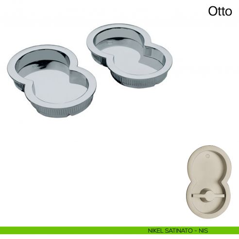 Maniglia per porta scorrevole otto Manital cieca nikel satinato